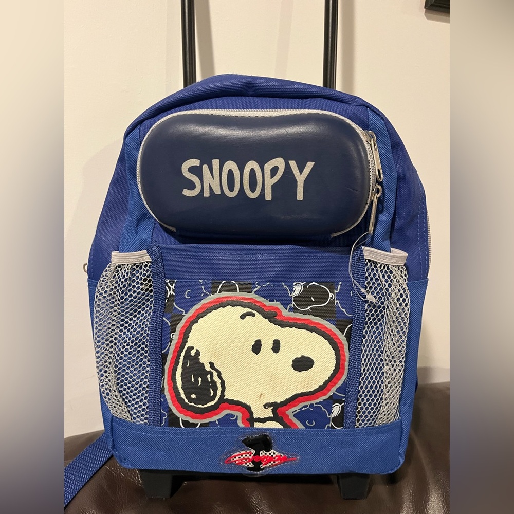 Blue Snoopy Rolling suitcase